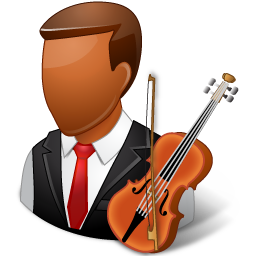 Occupations Musician Male Dark Icon 256x256 png