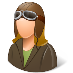 Occupations Pilot Old Fashioned Female Light Icon 256x256 png