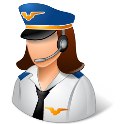 Occupations Pilot Female Light Icon 256x256 png