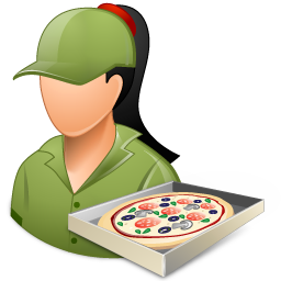 Occupations Pizza Deliveryman Female Light Icon 256x256 png