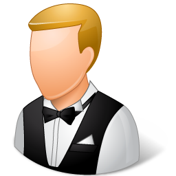 Occupations Waiter Male Light Icon 256x256 png
