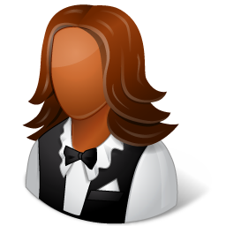 Occupations Waitress Female Dark Icon 256x256 png