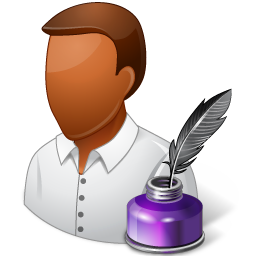Occupations Writer Male Dark Icon 256x256 png