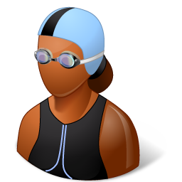 Sport Swimmer Female Dark Icon 256x256 png