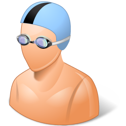 Sport Swimmer Male Light Icon 256x256 png