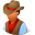 Historical Cowboy Icon 32x32 png