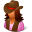 Historical Cowgirl Icon 32x32 png