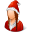 Historical Santa Claus Female Icon 32x32 png