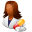 Medical Pharmacist Female Dark Icon 32x32 png
