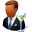 Occupations Bartender Male Dark Icon 32x32 png