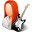 Occupations Guitarist Female Light Icon 32x32 png
