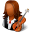 Occupations Musician Female Dark Icon 32x32 png