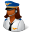 Occupations Pilot Female Dark Icon 32x32 png