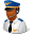 Occupations Pilot Male Dark Icon 32x32 png