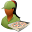 Occupations Pizza Deliveryman Female Dark Icon 32x32 png