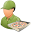 Occupations Pizza Deliveryman Male Light Icon 32x32 png
