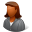 Office Client Female Dark Icon 32x32 png