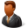 Office Client Male Dark Icon 32x32 png