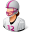 Sport Football Player Female Light Icon 32x32 png