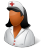 Medical Nurse Female Dark Icon