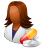 Medical Pharmacist Female Dark Icon 48x48 png