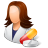 Medical Pharmacist Female Light Icon 48x48 png