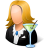 Occupations Bartender Female Light Icon