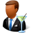 Occupations Bartender Male Dark Icon 48x48 png