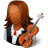 Occupations Musician Female Dark Icon 48x48 png