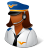 Occupations Pilot Female Dark Icon 48x48 png