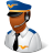 Occupations Pilot Male Dark Icon 48x48 png