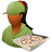 Occupations Pizza Deliveryman Female Dark Icon