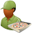 Occupations Pizza Deliveryman Male Dark Icon