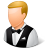 Occupations Waiter Male Light Icon 48x48 png