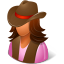 Historical Cowgirl Icon 64x64 png