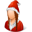 Historical Santa Claus Female Icon 64x64 png