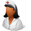 Medical Nurse Female Dark Icon 64x64 png