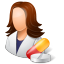 Medical Pharmacist Female Light Icon 64x64 png