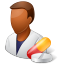 Medical Pharmacist Male Dark Icon 64x64 png