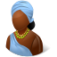 Nations African Female Icon 64x64 png