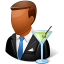 Occupations Bartender Male Dark Icon 64x64 png
