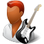 Occupations Guitarist Male Dark Icon 64x64 png