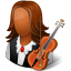 Occupations Musician Female Dark Icon 64x64 png