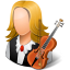 Occupations Musician Female Light Icon 64x64 png