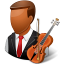 Occupations Musician Male Dark Icon 64x64 png