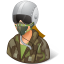 Occupations Military Pilot Female Light Icon 64x64 png