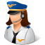 Occupations Pilot Female Light Icon 64x64 png