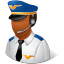 Occupations Pilot Male Dark Icon 64x64 png