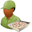 Occupations Pizza Deliveryman Male Dark Icon 64x64 png