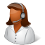 Occupations Technical Support Female Dark Icon 64x64 png